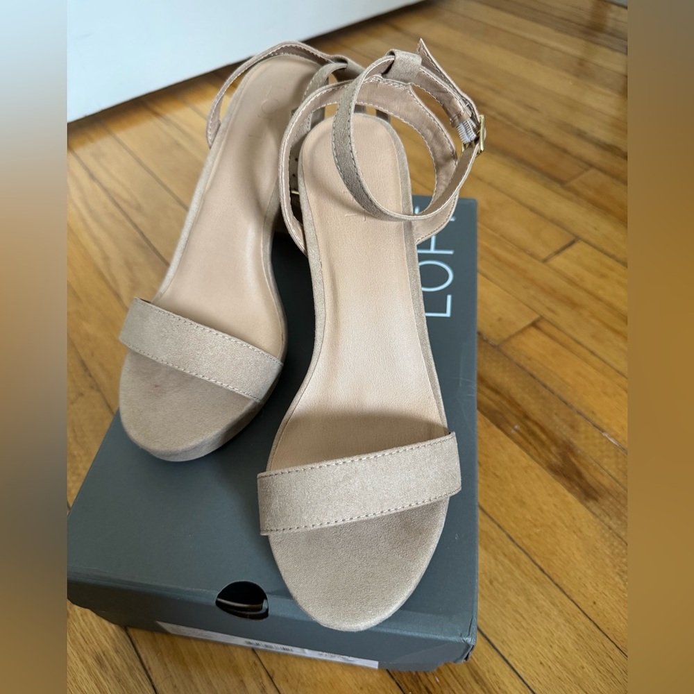LOFT Women's Block Heel Strappy Sandals, Women’s Sz 8 1/2, Brand New with Box